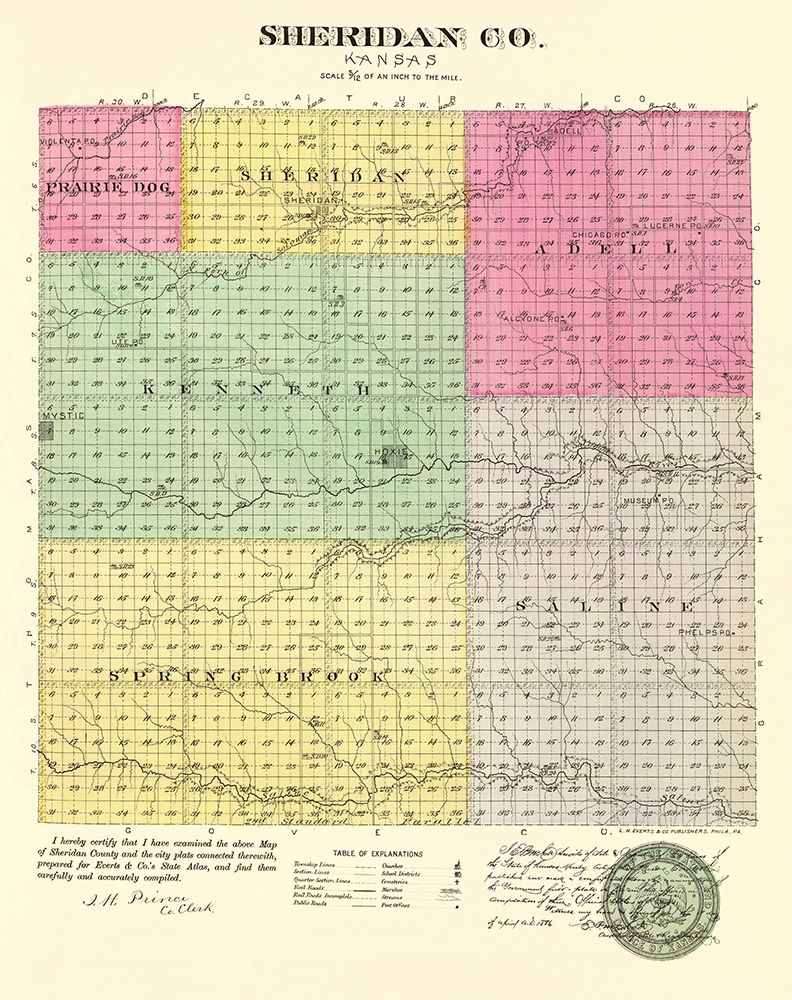 Sheridan Kansas - Everts 1887