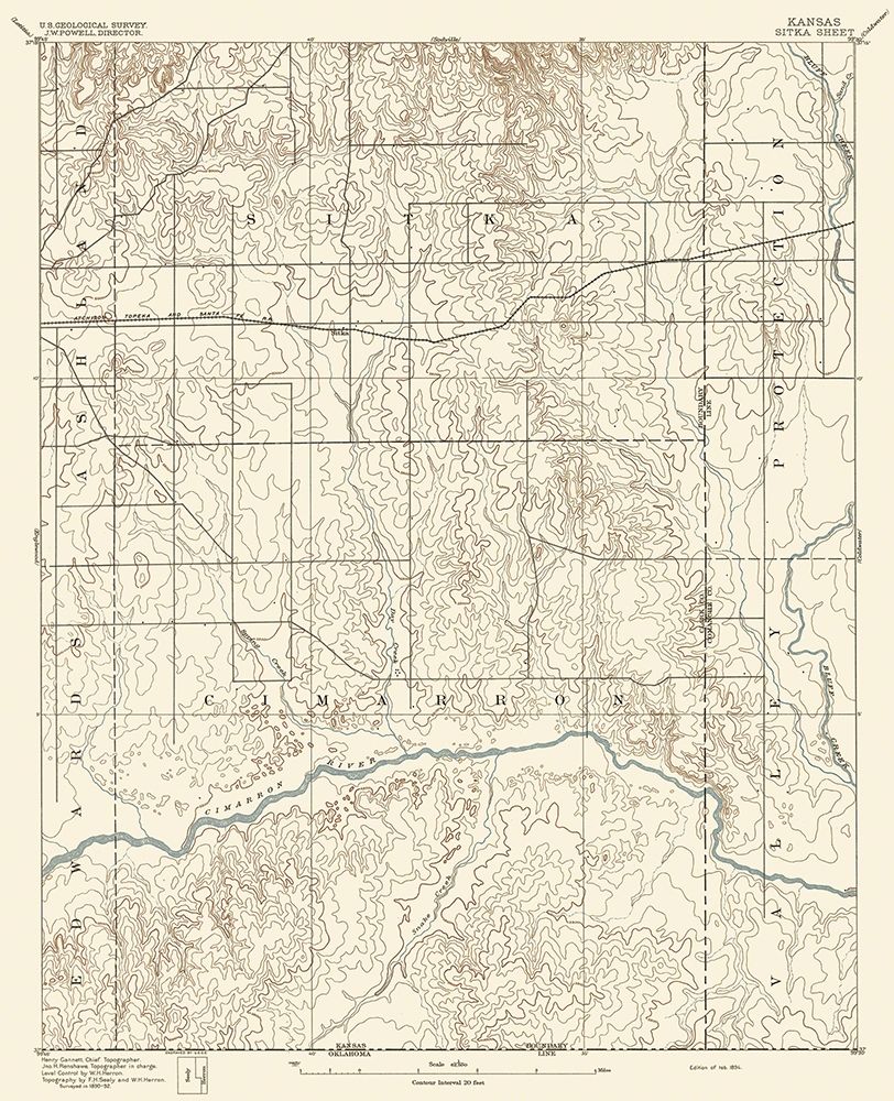 Sitka Kansas Sheet - USGS 1894