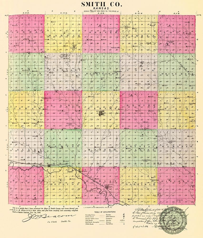 Smith Kansas - Everts 1887