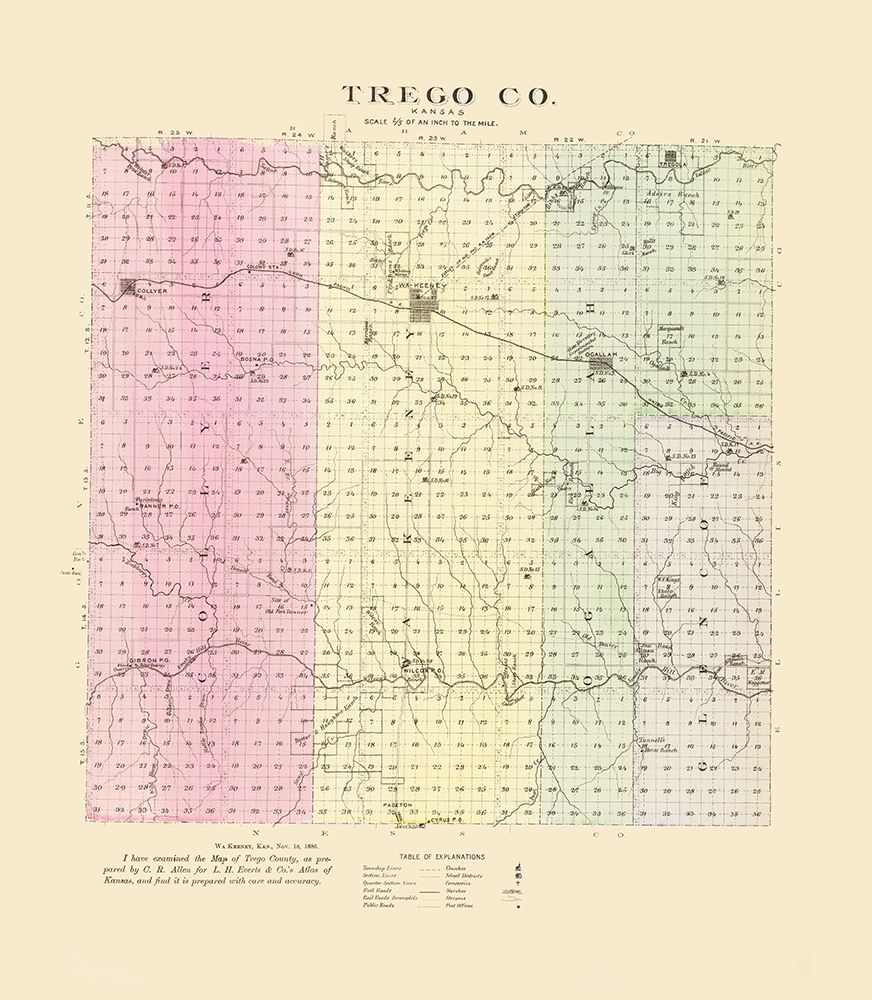 Trego Kansas - Everts 1887