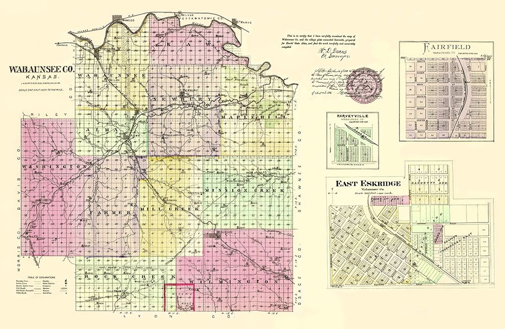 Wabaunsee Kansas - Everts 1887