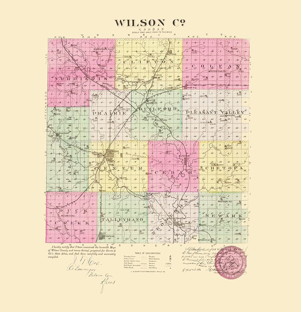 Wilson Kansas - Everts 1887