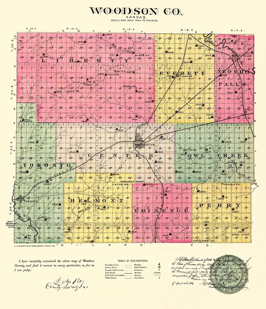 Woodson Kansas - Everts 1887