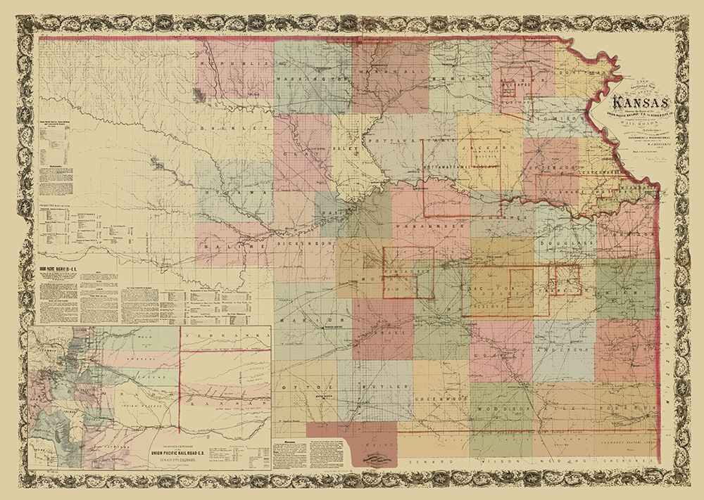 Kansas Projected Railroads - Keelerge 1867