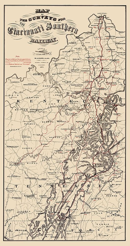 Cincinnati Southern Railway - Strobridge 1873