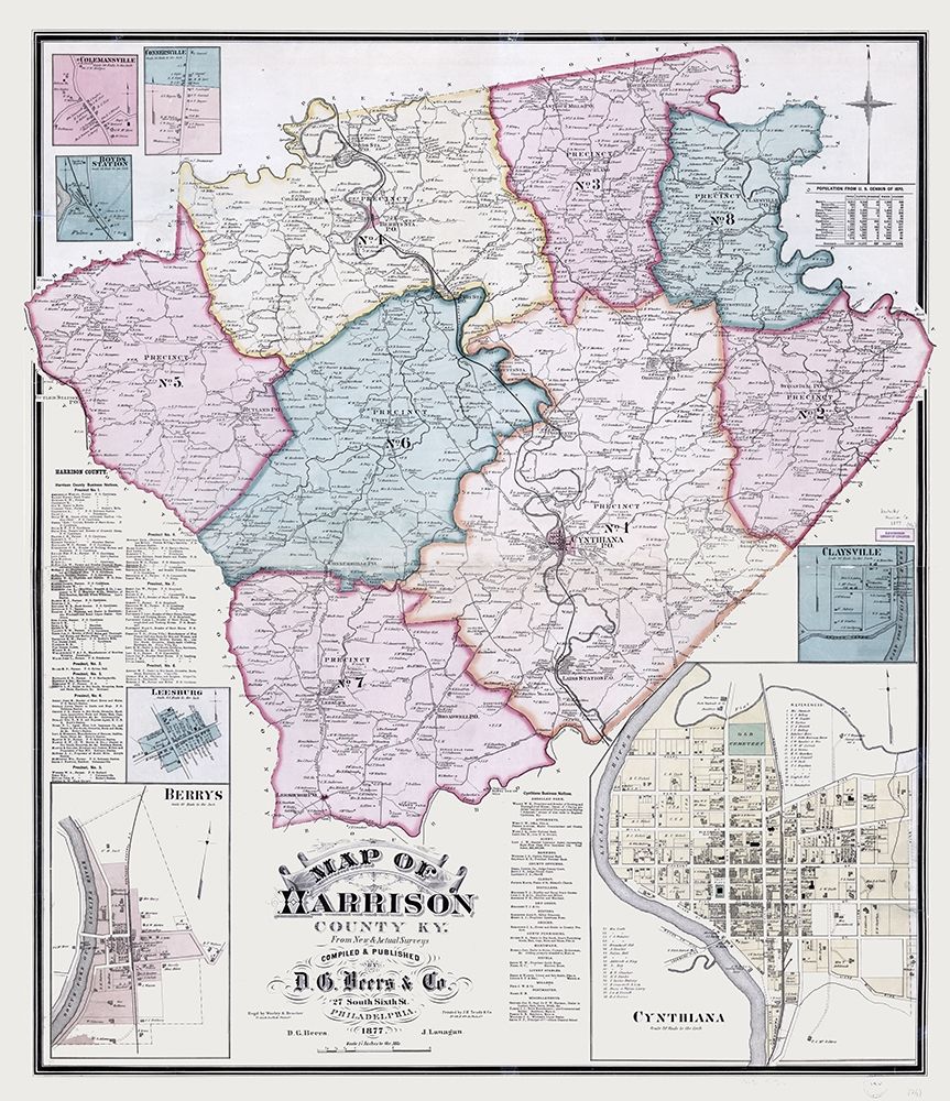 Harrison County Kentucky - Beers 1877