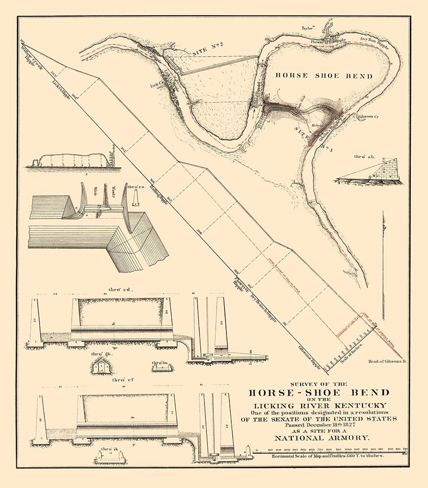 Horse Shoe Bend, Licking River Armory Kentucky