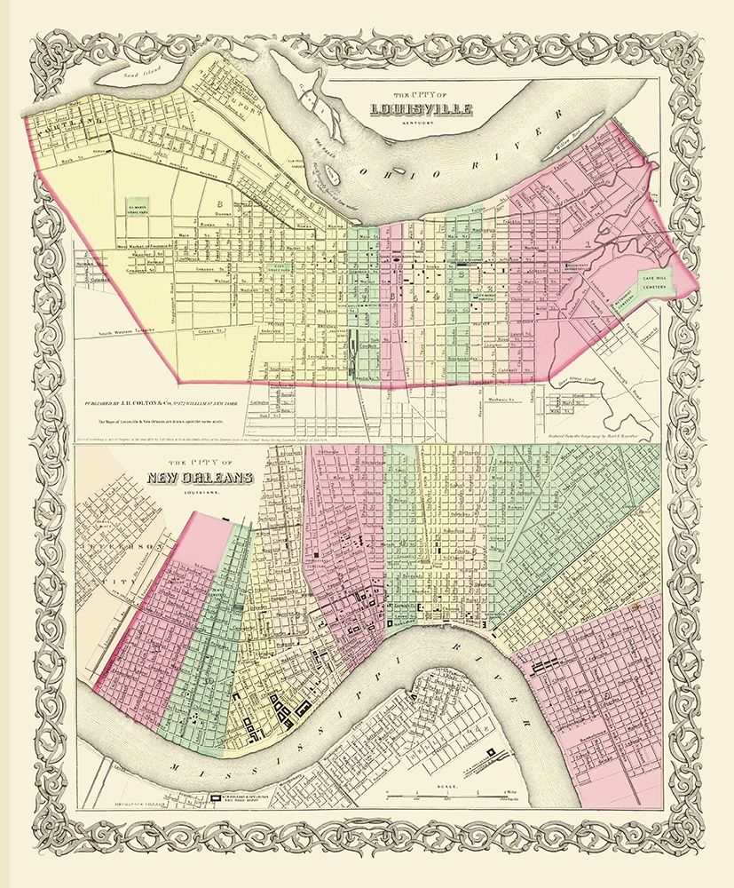 Louisville and New Orleans - Colton 1857