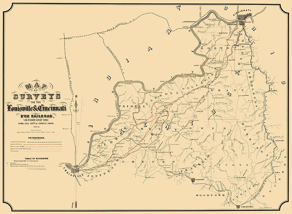 Louisville and Cincinnati Railroad - St John 1866