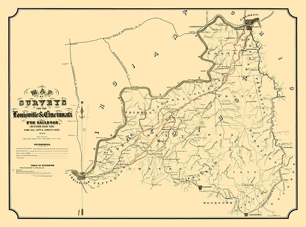 Louisville and Cincinnati Branch Railroad 1866