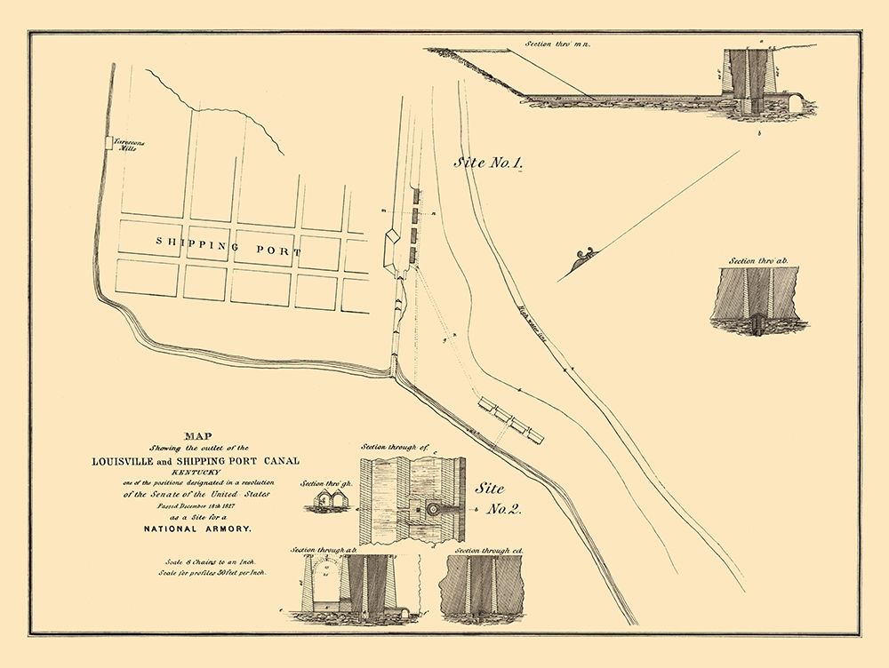 Louisville, Shipping Port Canal Kentucky