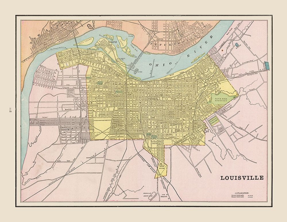Louisville  Kentucky - Cram 1892