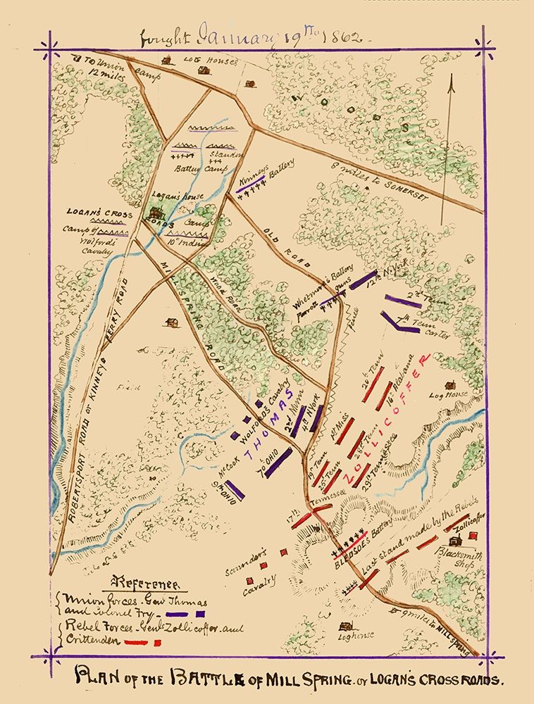 Mill Springs Kentucky Battle - Sneden 1862
