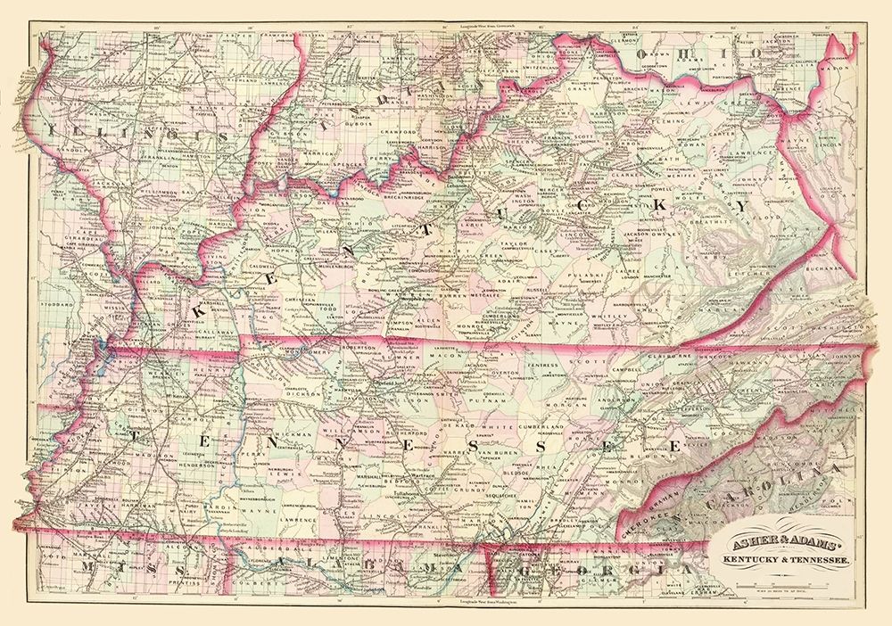 Kentucky, Tennessee - Asher  1874