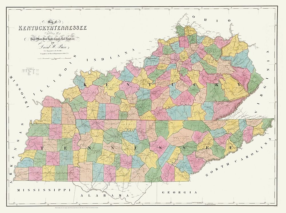 Kentucky, Tennessee - Burr 1839