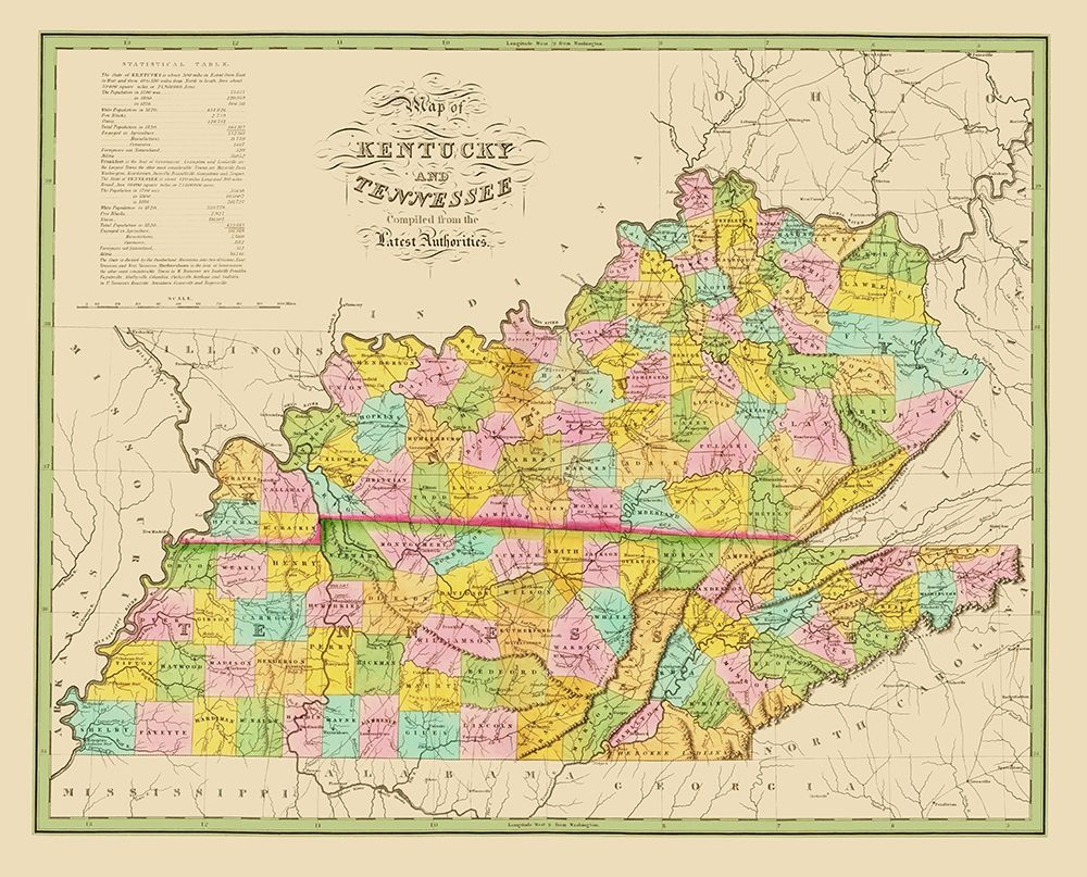 Kentucky, Tennessee - Finley 1839