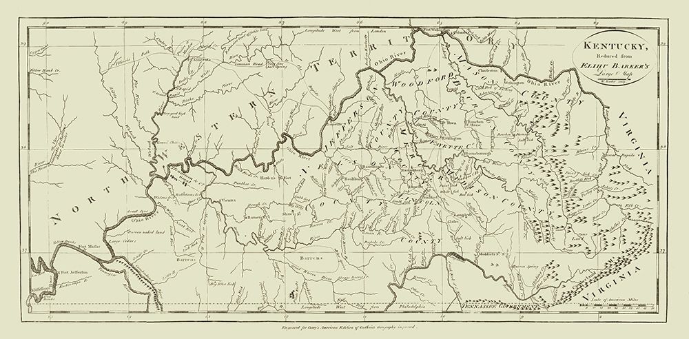 Kentucky - Carey 1795