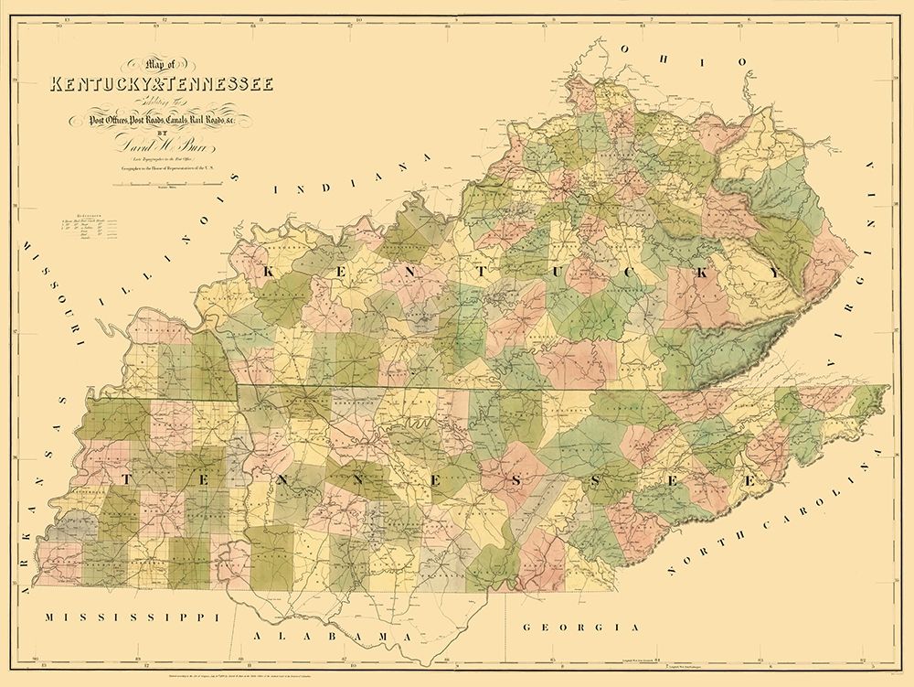 Kentucky, Tennessee - Burr 1839