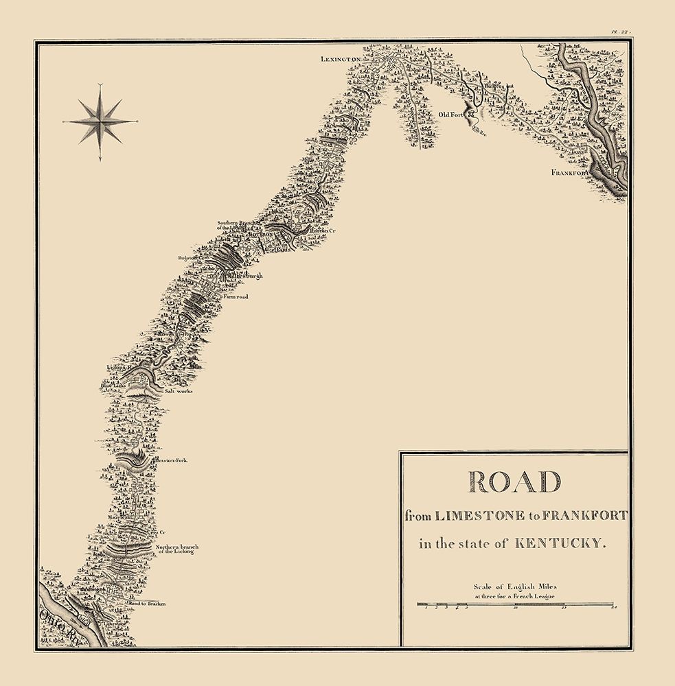 Road from Limestone to Frankfort - 1796