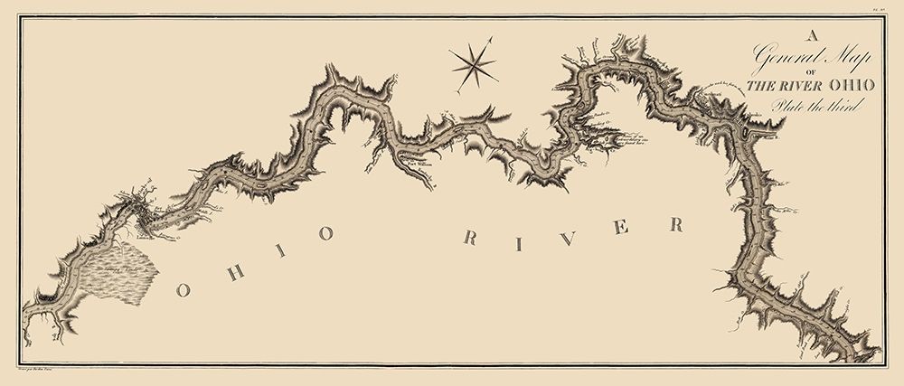 Ohio River Kentucky - Collot 1796