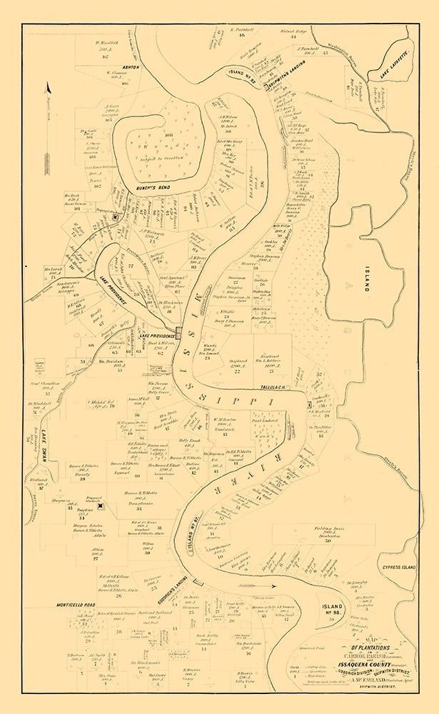 Carrol Parish Louisiana - McFarland 1860