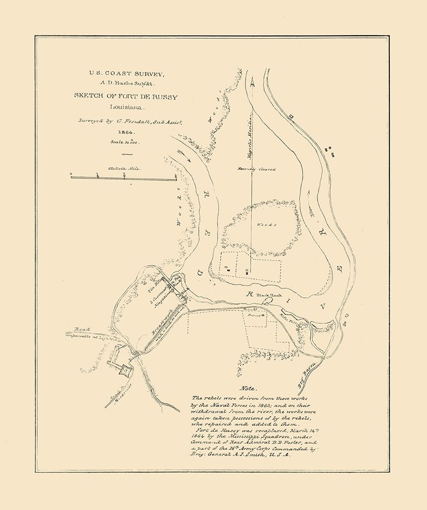 Fort De Russy Louisiana - Bache 1864