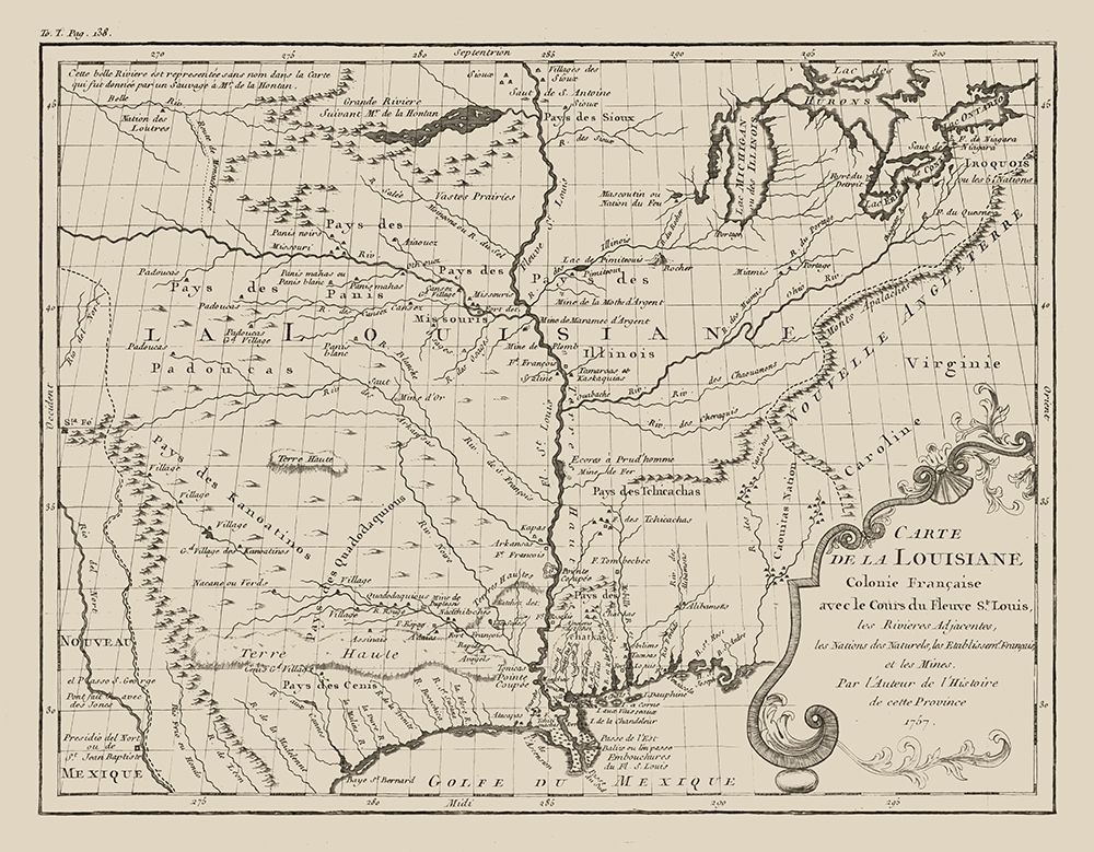 Louisiana French Colony  - Jefferys 1767