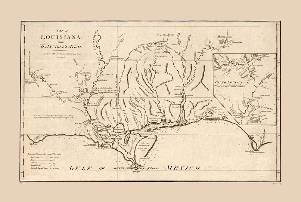 Louisiana - DAnville 1788