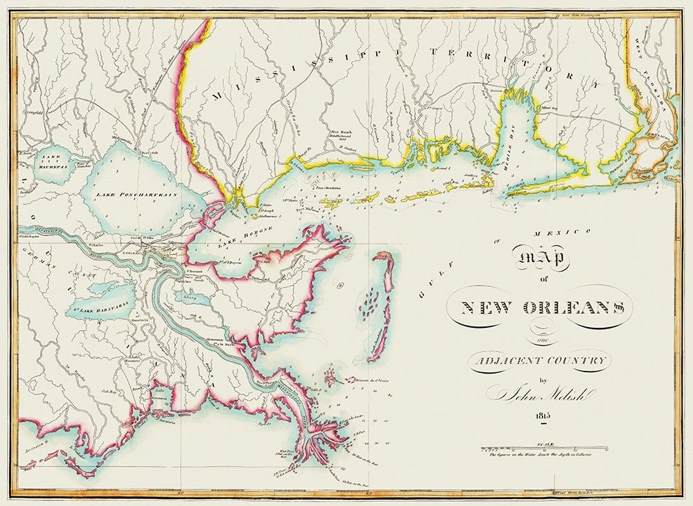 New Orleans Louisiana -Melish 1815