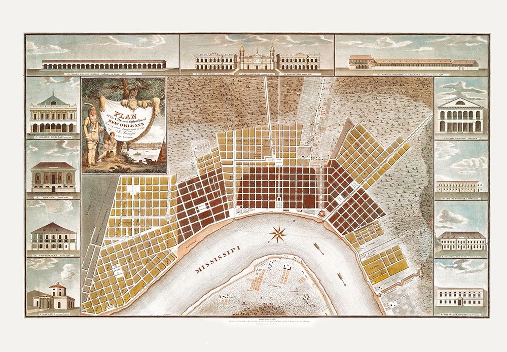 New Orleans Louisiana - Vecchio 1817