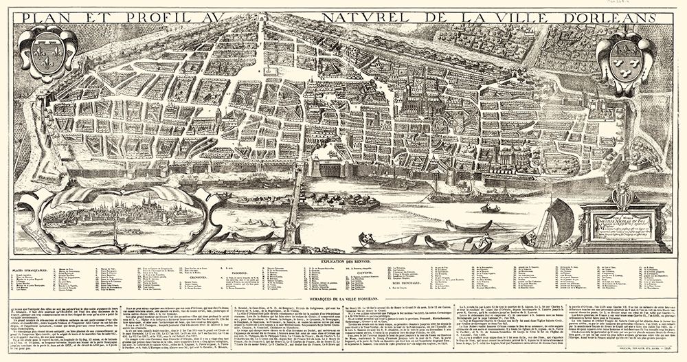Orleans City Planning France - Jacob 1849