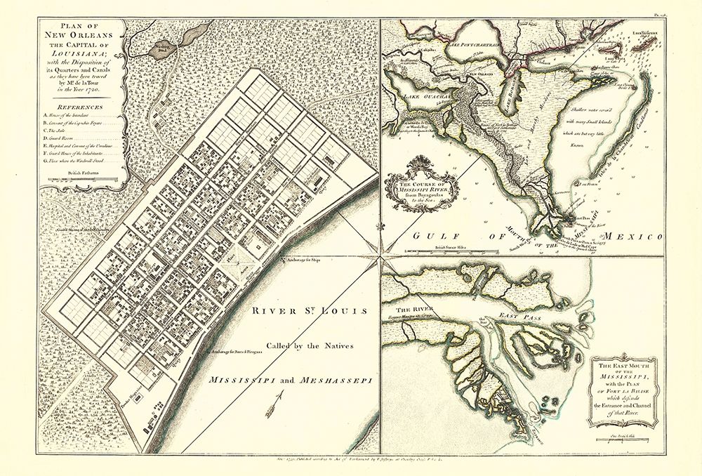 New Orleans Louisiana - Jefferys 1759