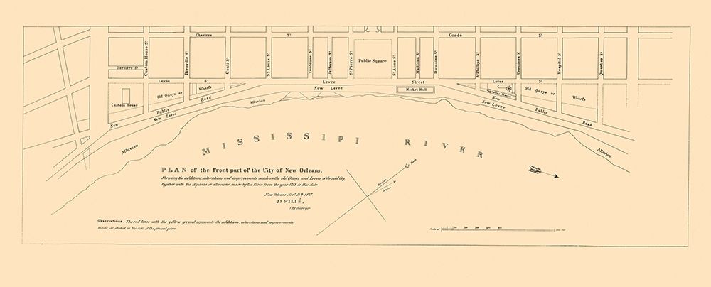 New Orleans Louisiana Front Part - Pille 1827