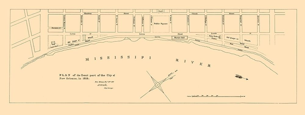 New Orleans Louisiana Front Part - Pille 1828