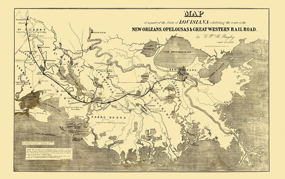 New Orleans, Opelousas and Great Western 1853