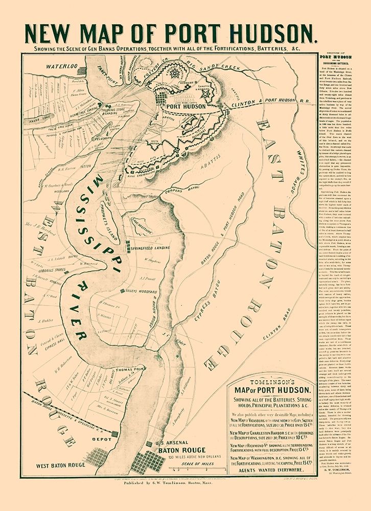 Port Hudson Louisiana - Tomlinson 1863