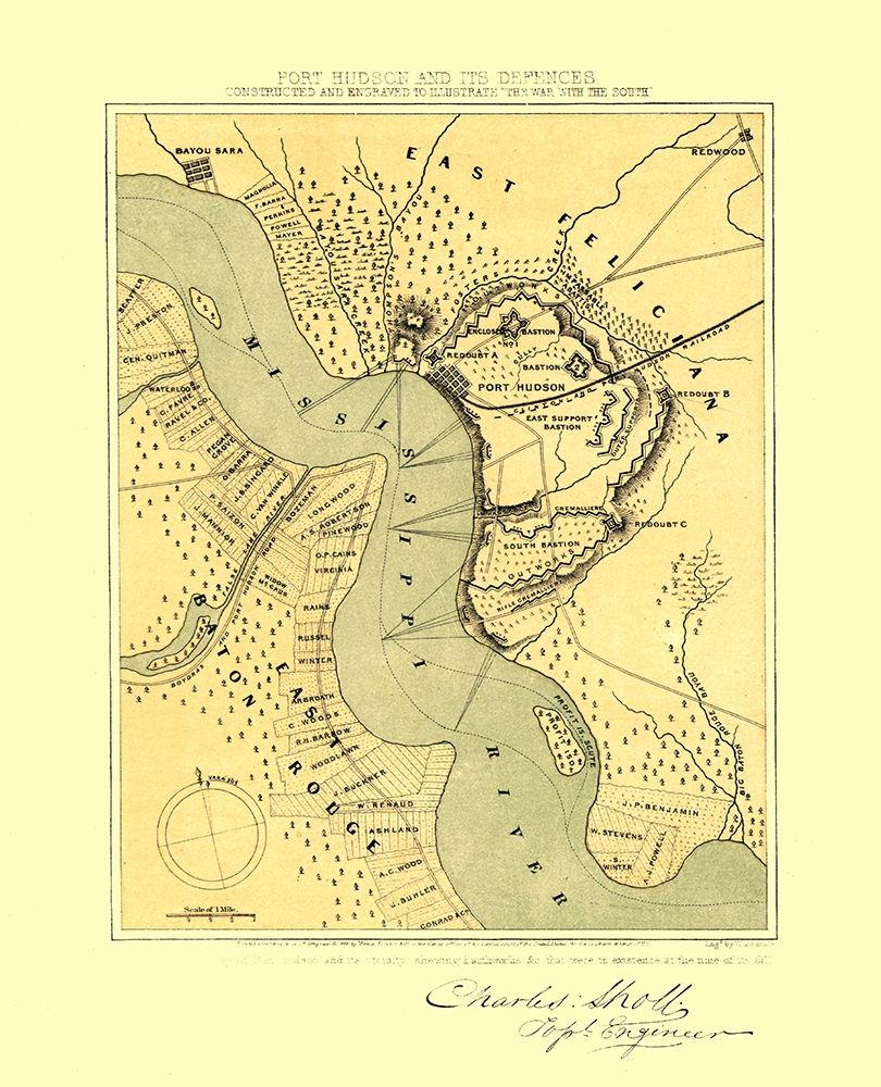 Port Hudson Louisiana - Sholl 1863