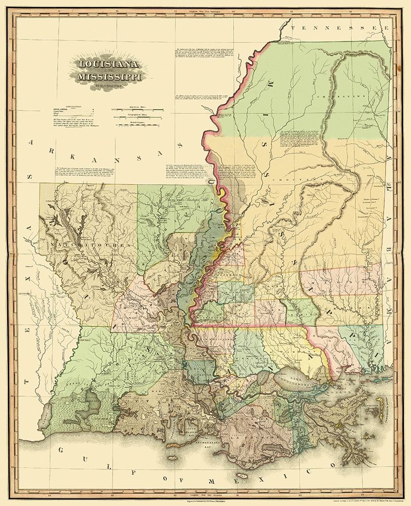Louisiana, Mississippi - 1820