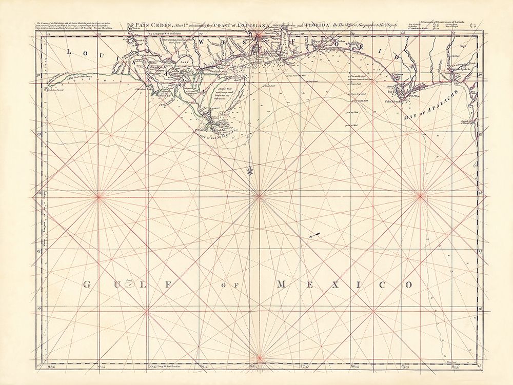 Louisiana and West Florida Coast - Jefferys 1768