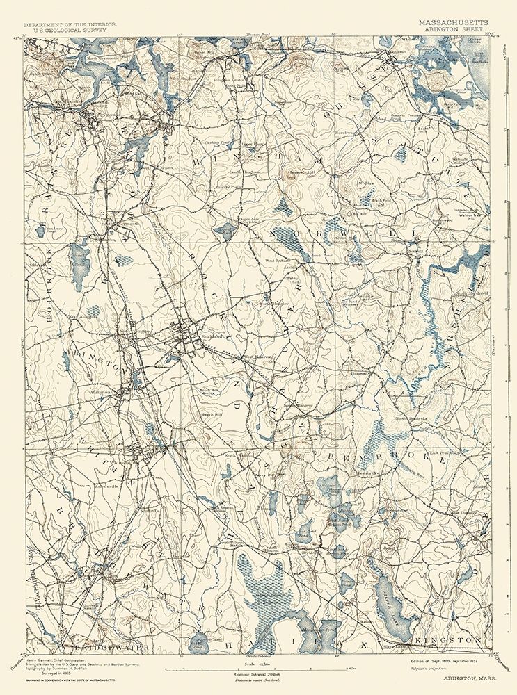 Barnstable Massachusetts Quad - USGS 1893