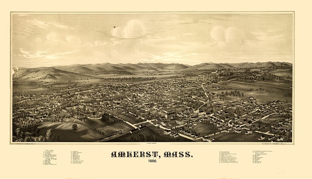 Amherst Massachusetts - Burleigh 1886