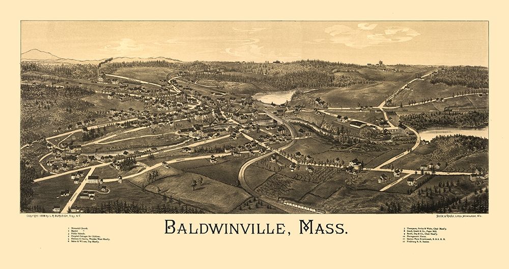 Baldwinville Massachusetts - Burleigh 1886