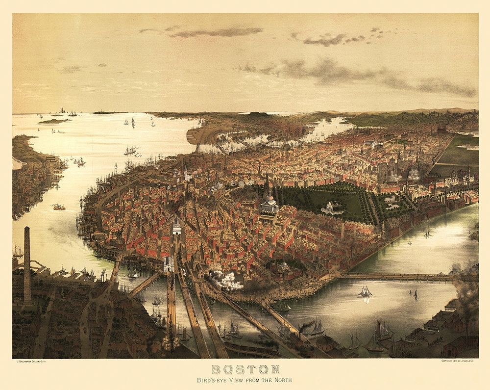 Boston Massachusetts - Prang 1877