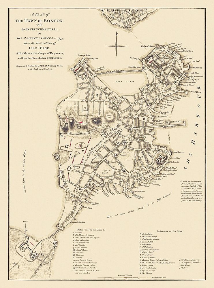 Boston Massachusetts - His Majestys Corps 1775