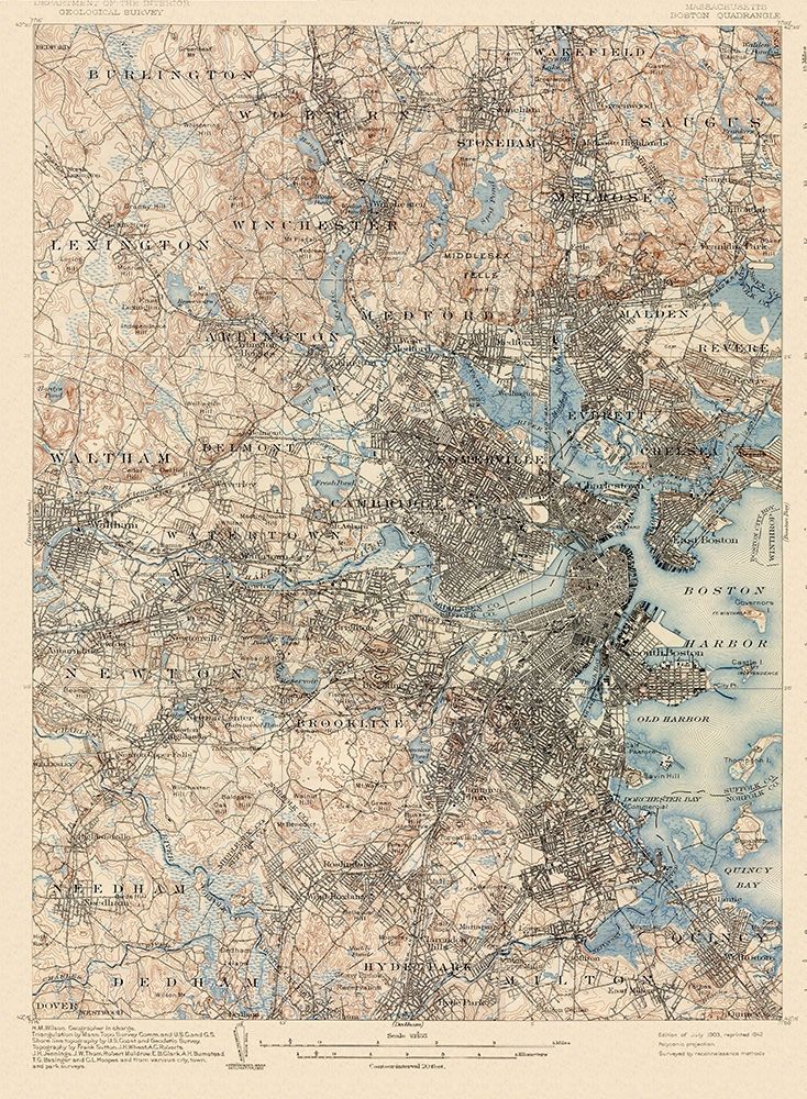 Boston Massachusetts Quad - USGS 1903