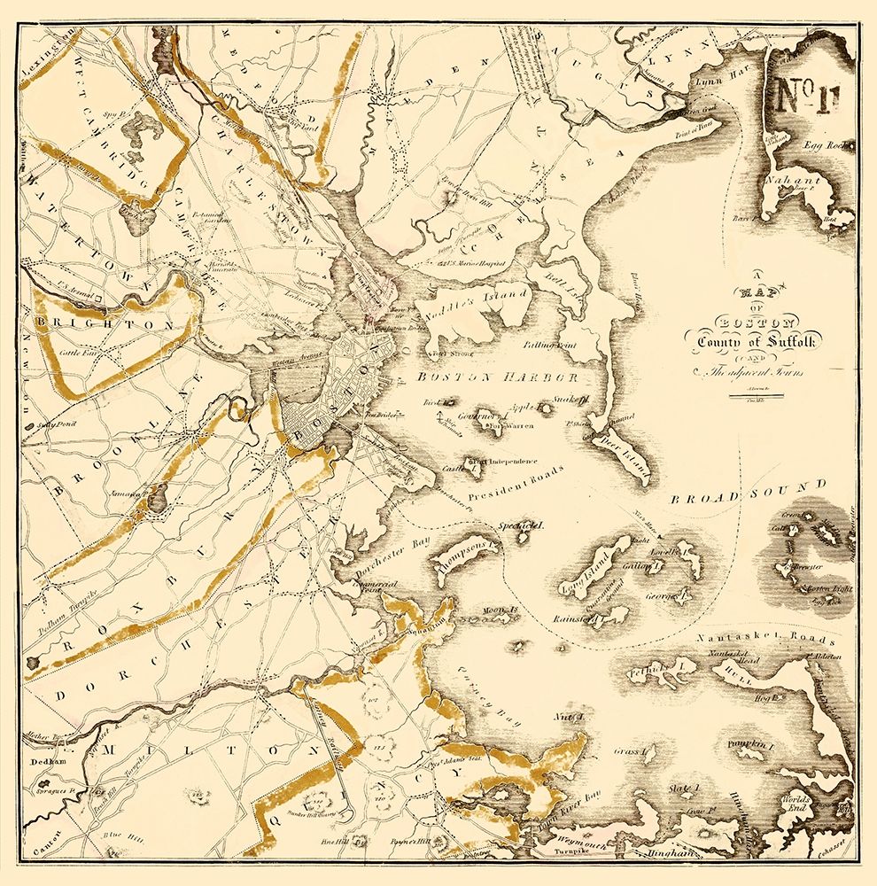 Boston  Suffolk Massachusetts - Bowen 1830