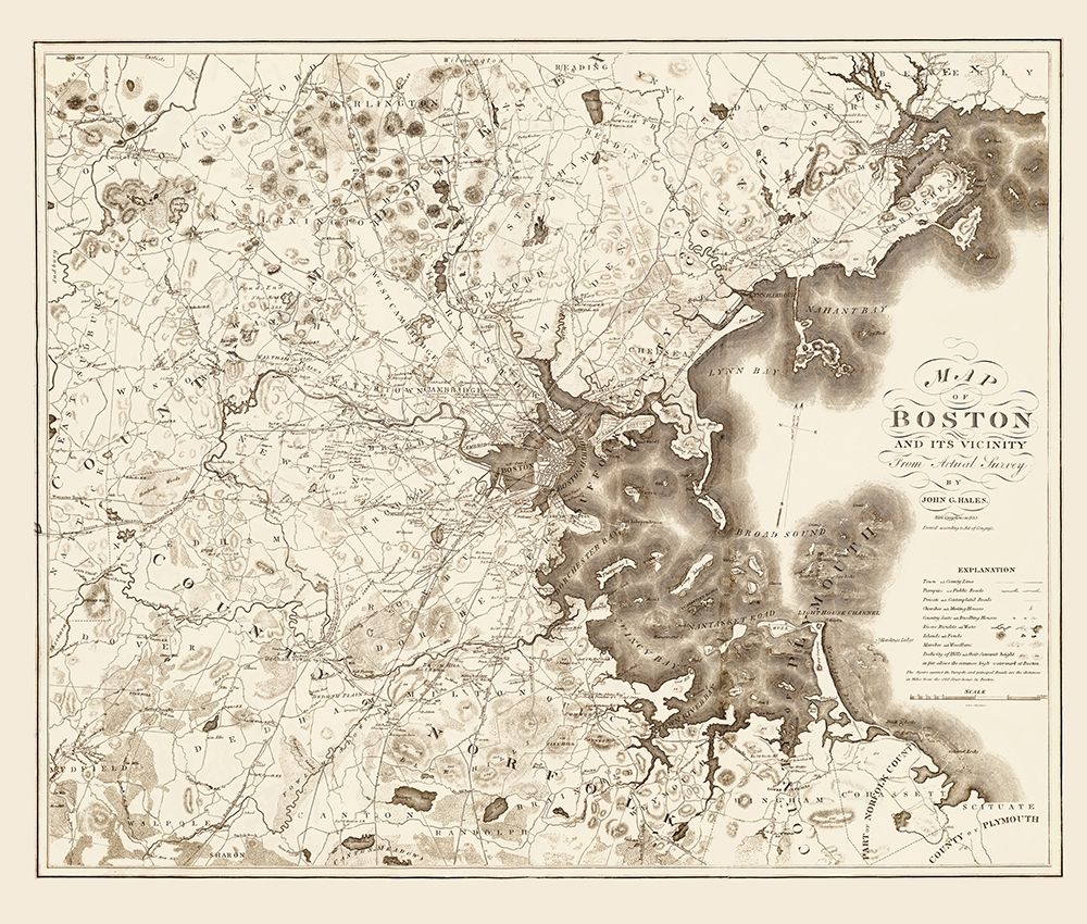 Boston Massachusetts - Hales 1833