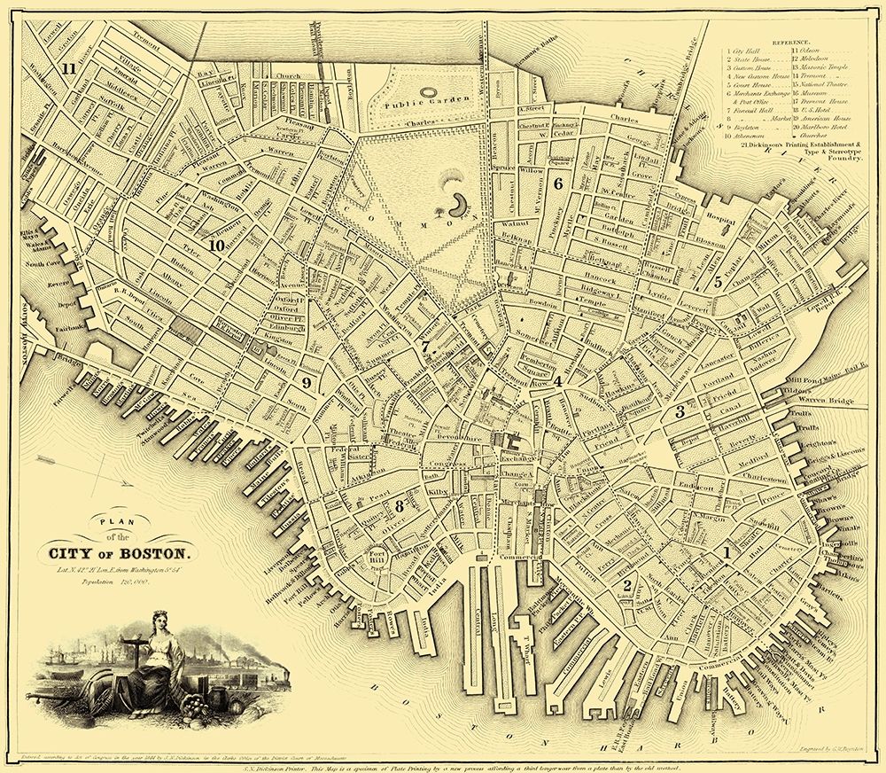 Boston Massachusetts - Dickinson 1844