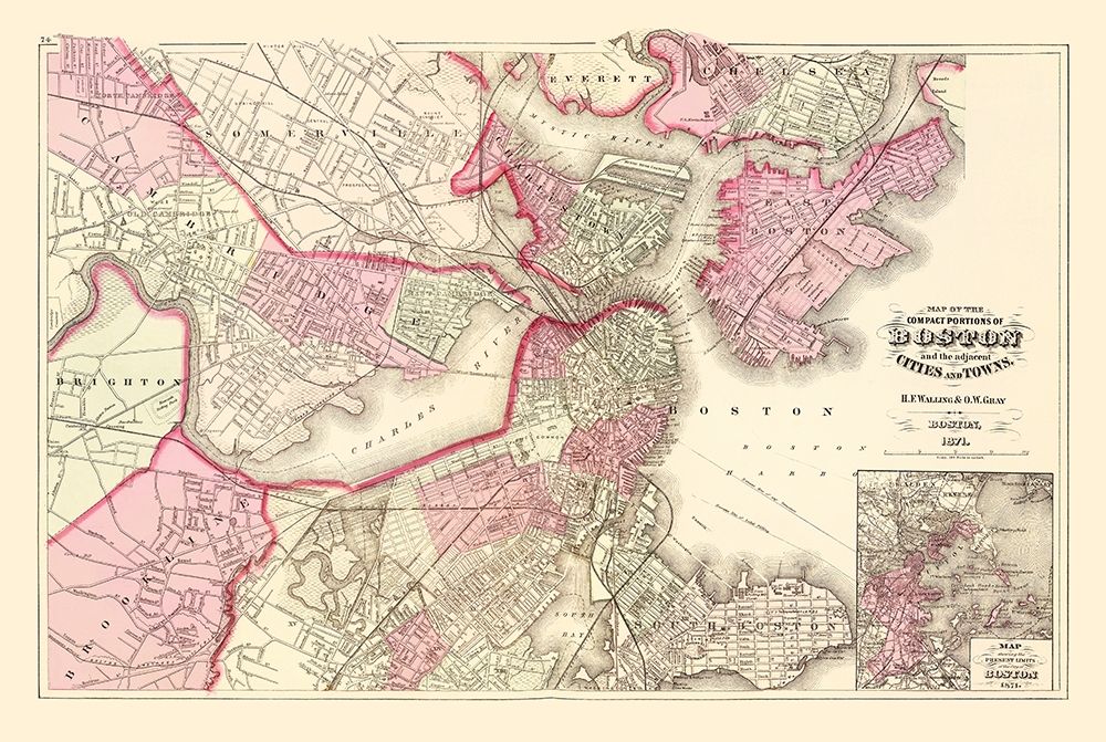 Boston Massachusetts - Walling 1871