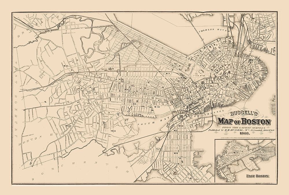 Boston  Massachusetts -  Russell 1868